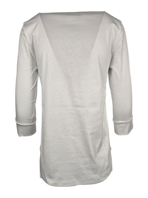 white three-quarter sleeve women's t-shirt A rovescio | W9404801
